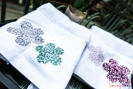 Embroidered towel - Small size 40x60cm - Fireworks embroidery